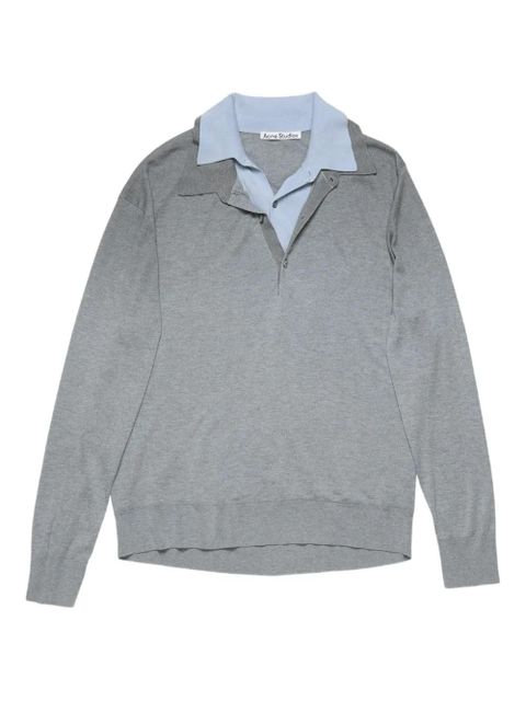 Acne Studios polo-neck knitted polo top - Grey - zdjęcie produktu nr 1
