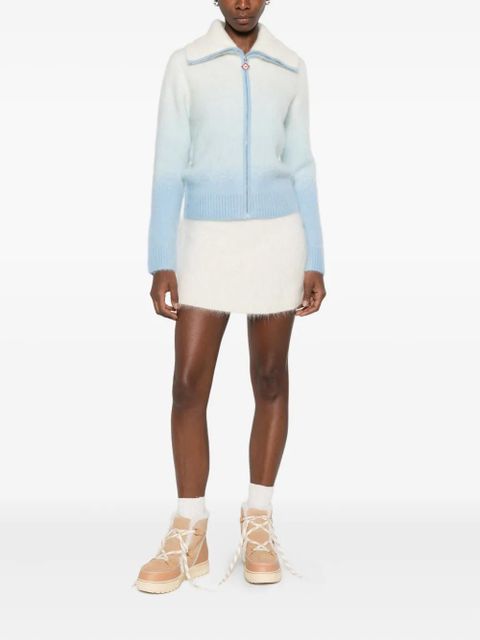 Casablanca zip collared cardigan - White - zdjęcie produktu nr 2