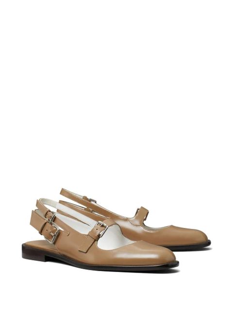 Tory Burch multi-buckle ballerina shoes - Neutrals