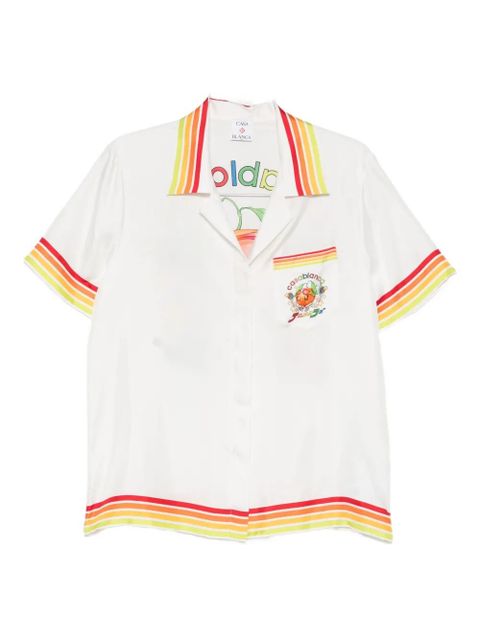 Casablanca stripe-detailing shirt - White