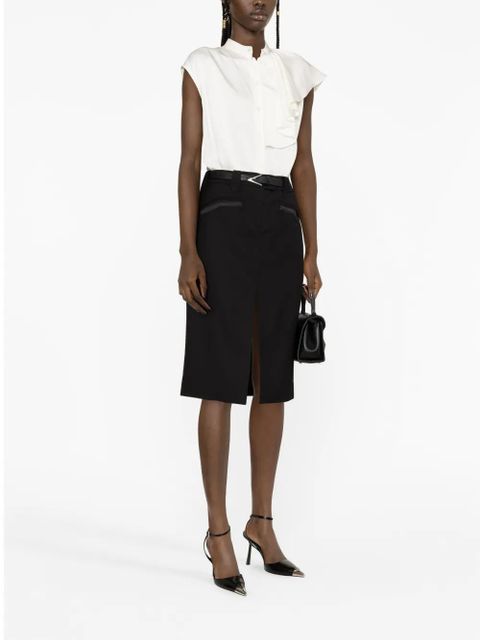 TOM FORD front-slit midi skirt - Black