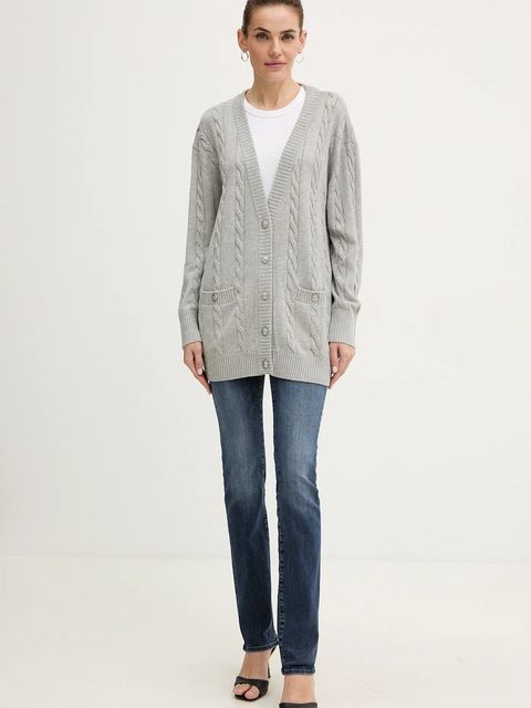 Guess kardigan z dodatkiem wełny ELSA damski kolor szary lekki W5BR37 Z1192 - zdjęcie produktu nr 2