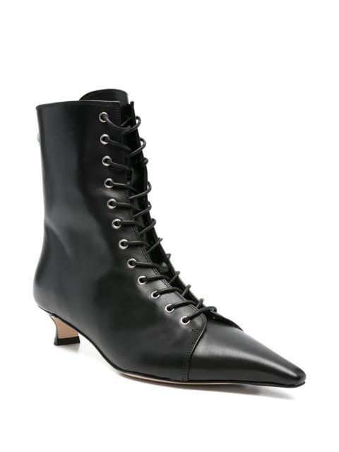 Aeyde 40mm Trixi lace-up pointed-toe boots - Black - zdjęcie produktu nr 2