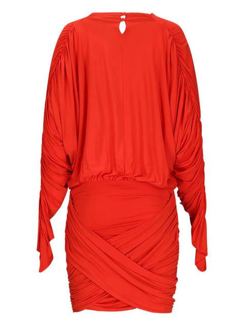 Magda Butrym long-sleeve ruched mini dress - Red - zdjęcie produktu nr 2