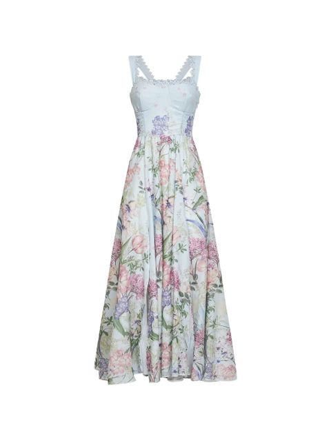 Charo Ruiz Ibiza Crissy floral-print midi dress - Blue - zdjęcie produktu nr 1