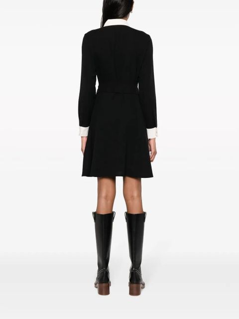 Lauren Ralph Lauren two-tone tied-waist shirtdress - Black
