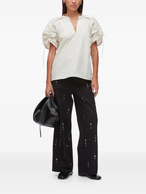 3.1 Phillip Lim V-neck drawstring top - Neutrals - zdjęcie produktu nr 2