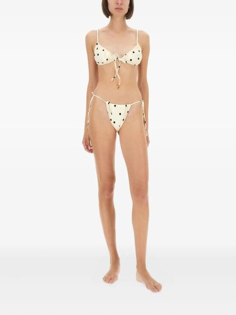 MC2 Saint Barth polka-dot ruffled bikini top - White - zdjęcie produktu nr 2