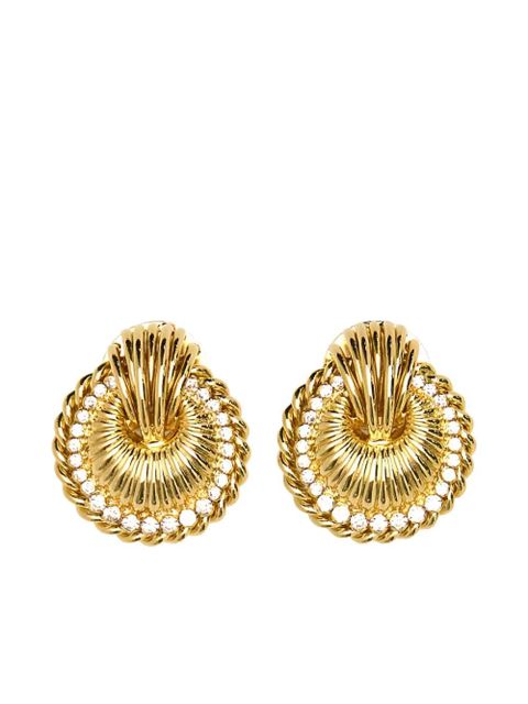 Alessandra Rich polished-finish earrings - Gold - zdjęcie produktu nr 1