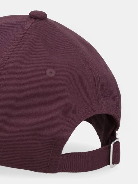 HUGO czapka z daszkiem bawełniana Ally-ME kolor bordowy gładka 50533427