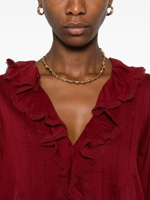 DÔEN Hardy ruffled blouse - Red
