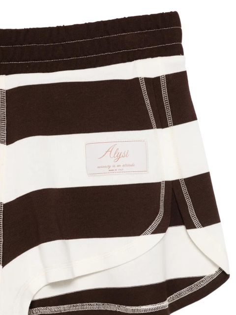 Alysi striped shorts - Brown