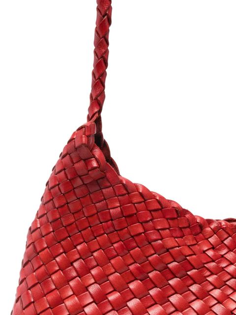 DRAGON DIFFUSION Santa Rosa braided leather shoulder bag - Red - zdjęcie produktu nr 2