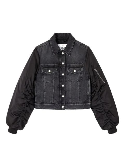 GANNI buttoned denim jacket - Black - zdjęcie produktu nr 1