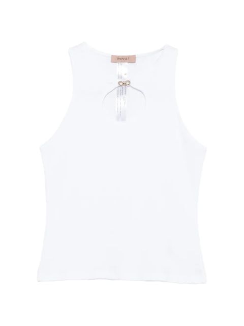 TWINSET cut-out embellished top - White - zdjęcie produktu nr 1