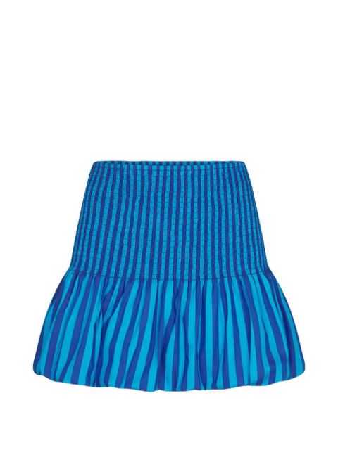 Simon Miller Sancho shirred-waist cotton mini skirt - Blue - zdjęcie produktu nr 1