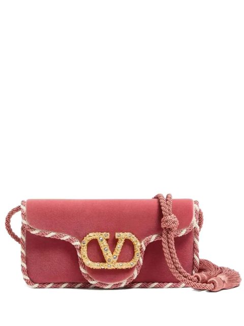 Valentino Garavani Locò jewel-embellished VLogo clutch - Pink - zdjęcie produktu nr 1