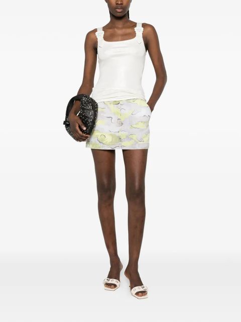 PINKO camouflage-print cotton mini skirt - Grey - zdjęcie produktu nr 2