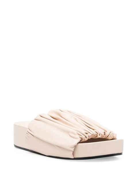 Jil Sander leather platform sandals - Neutrals
