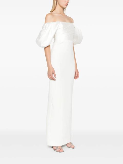 Solace London Sian off-shoulder gown - Neutrals
