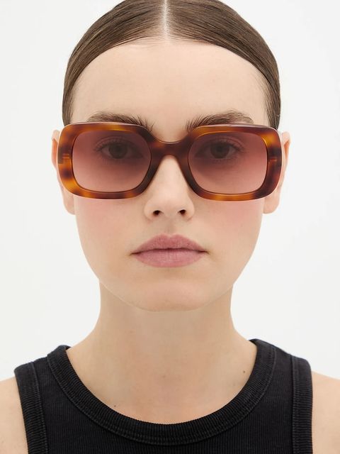 Chloé okulary przeciwsłoneczne damskie kolor brązowy CH0333S