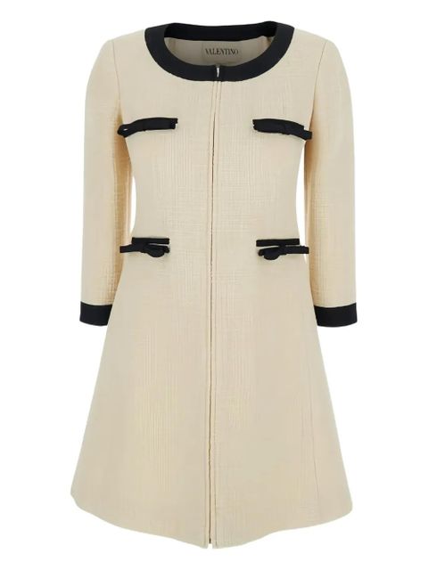 Valentino Garavani bow-detail mini dress - Neutrals - zdjęcie produktu nr 1