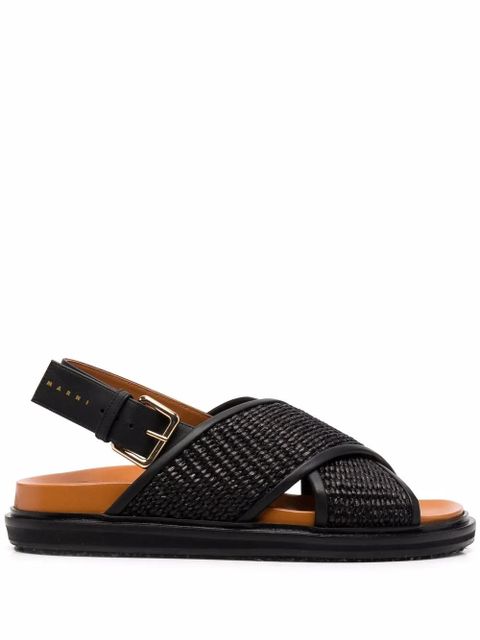 Marni Fussbet raffia sandals - Black - zdjęcie produktu nr 1