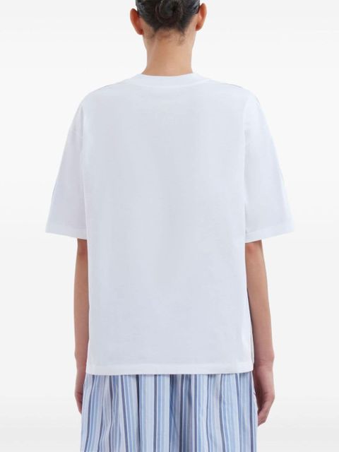 Marni logo embossed t-shirt - Blue
