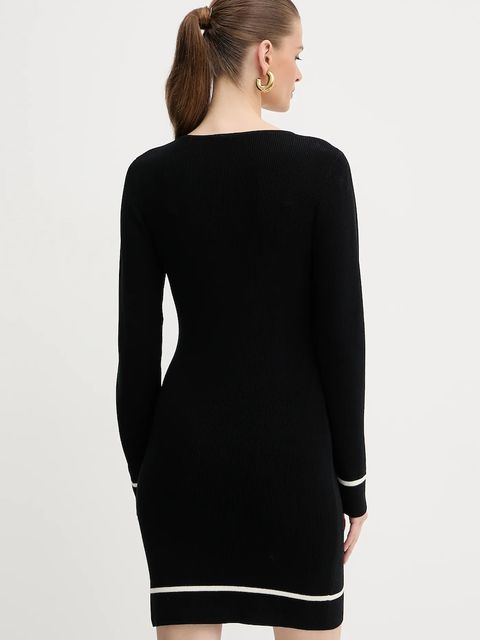 Liu Jo sukienka kolor czarny mini dopasowana TF5253.MS63L