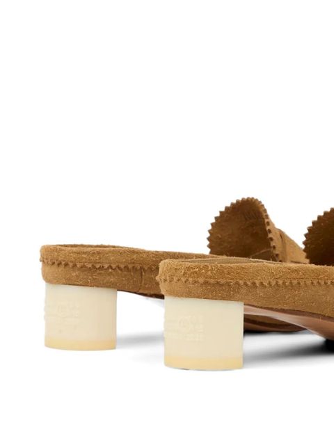 MM6 Maison Margiela leather slippers - Neutrals
