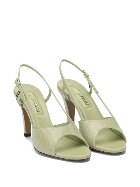 Miu Miu Ayers slingback pumps - Green - zdjęcie produktu nr 2