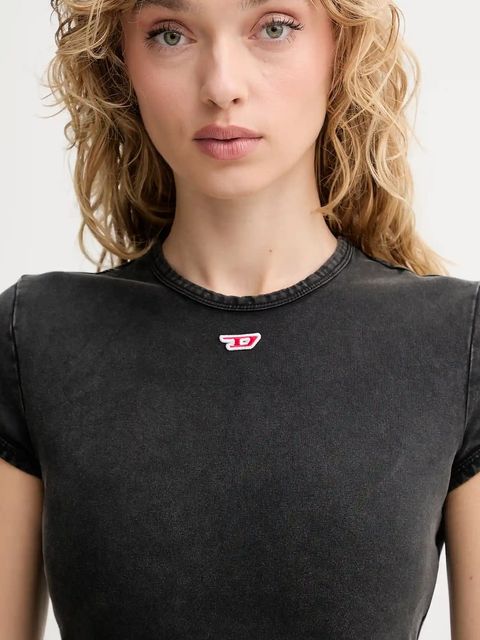 Diesel t-shirt T-BUNNY-TAIL-R1 damski kolor szary A19520.0KIBY