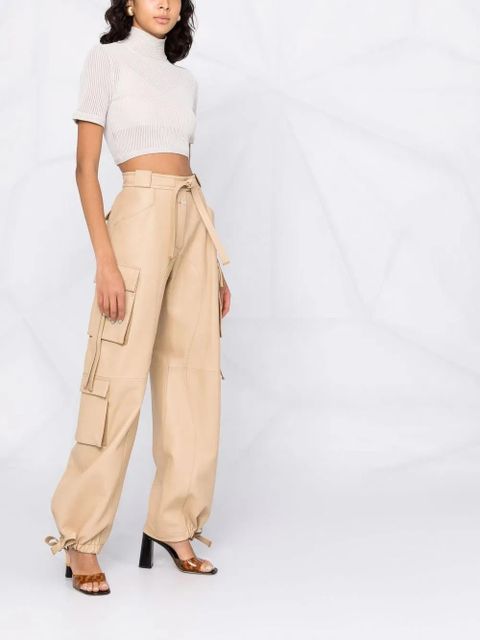 FENDI cropped knit top - Neutrals