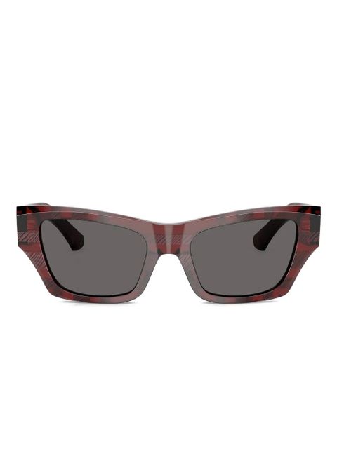 Burberry Eyewear check-pattern square sunglasses - Red - zdjęcie produktu nr 1