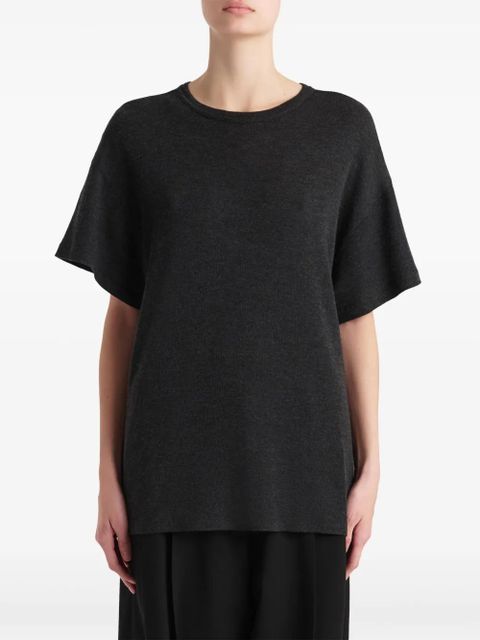 KHAITE short-sleeve top - Grey