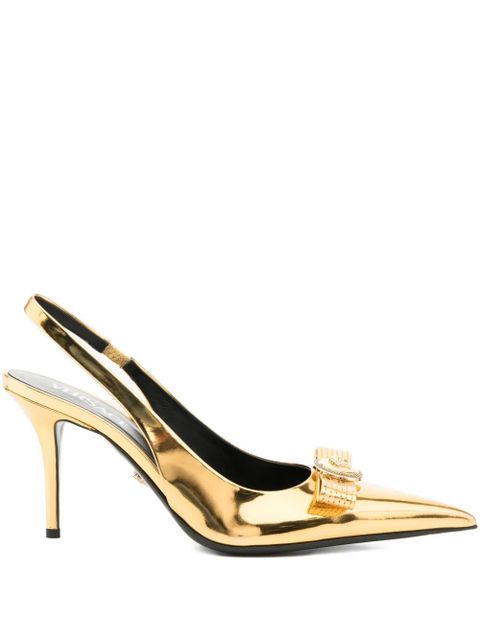 Versace 90mm Gianni ribbon pumps - Yellow - zdjęcie produktu nr 1