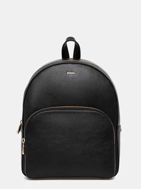 BOSS plecak skórzany damski kolor czarny mały gładki 50552169 - zdjęcie produktu nr 1