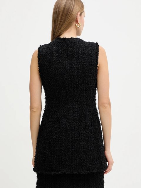 BOSS kamizelka z domieszką wełny kolor czarny jednorzędowa 50549128 - zdjęcie produktu nr 2