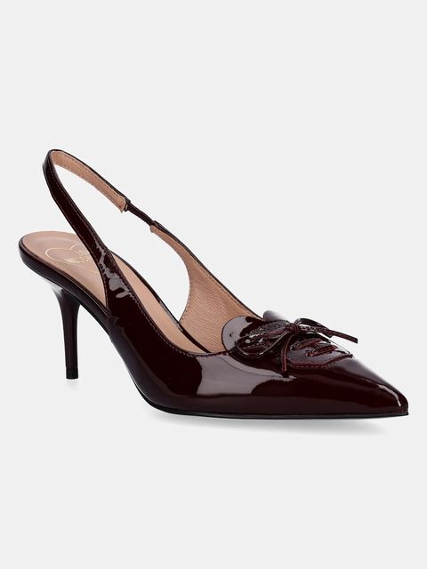 Love Moschino szpilki skórzane kolor bordowy JA10517G0NIH0556 - zdjęcie produktu nr 1