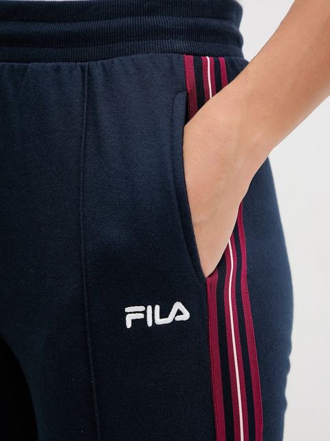 Fila dres lounge bawełniany damski kolor granatowy FPW4213