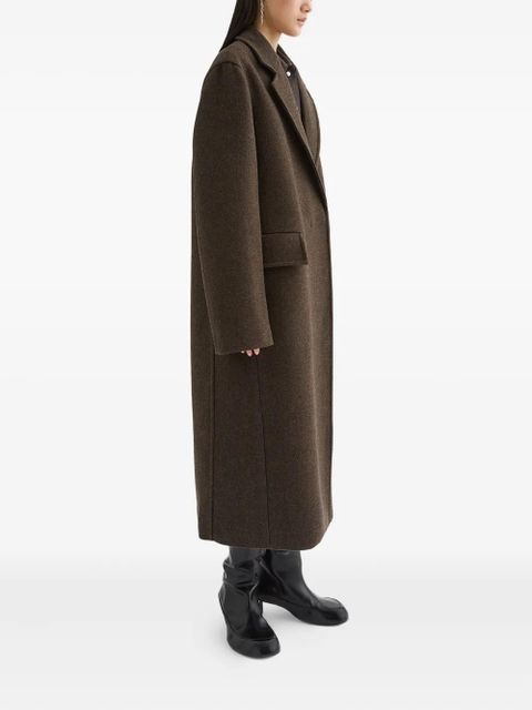 Jil Sander mélange-effect coat - Brown - zdjęcie produktu nr 2