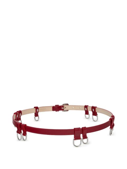 ISABEL MARANT leather rings-detailing belt - Red - zdjęcie produktu nr 2