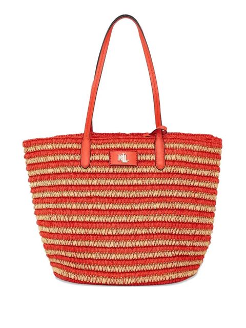 Lauren Ralph Lauren straw shoulder bag - Orange - zdjęcie produktu nr 1