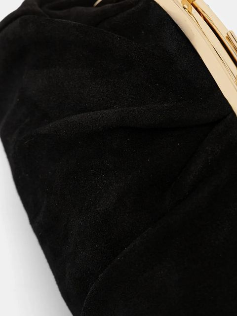 Answear.LAB kopertówka zamszowa kolor czarny