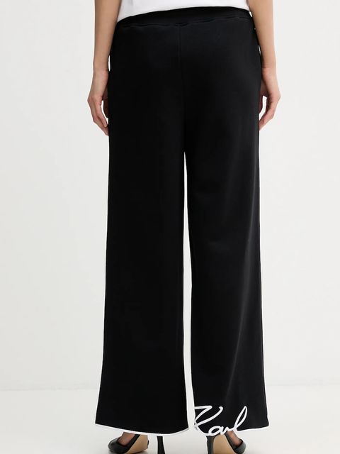 Karl Lagerfeld spodnie dresowe damskie kolor czarny gładkie B1W10021 - zdjęcie produktu nr 2
