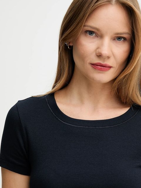 Tommy Hilfiger t-shirt damski kolor granatowy UW0UW06067