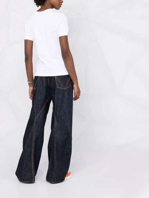 Dolce & Gabbana logo-plaque short-sleeve T-shirt - White