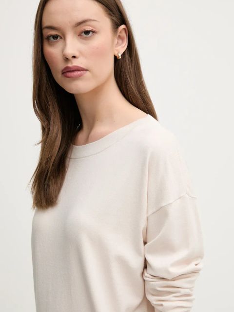 Sisley sweter damski kolor beżowy lekki 17Q3M103J