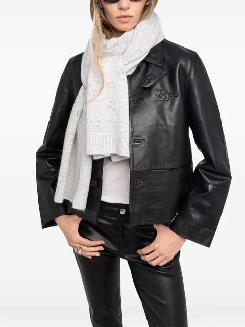 Zadig&Voltaire demi pointelle scarf - Grey