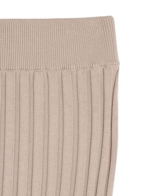 Tod's ribbed-knit midi skirt - Neutrals